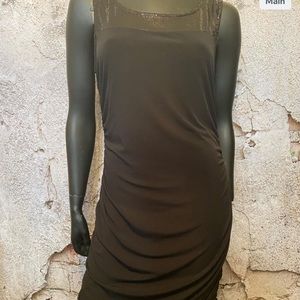 Donna Black Rouched Sequin Dress 🇨🇦